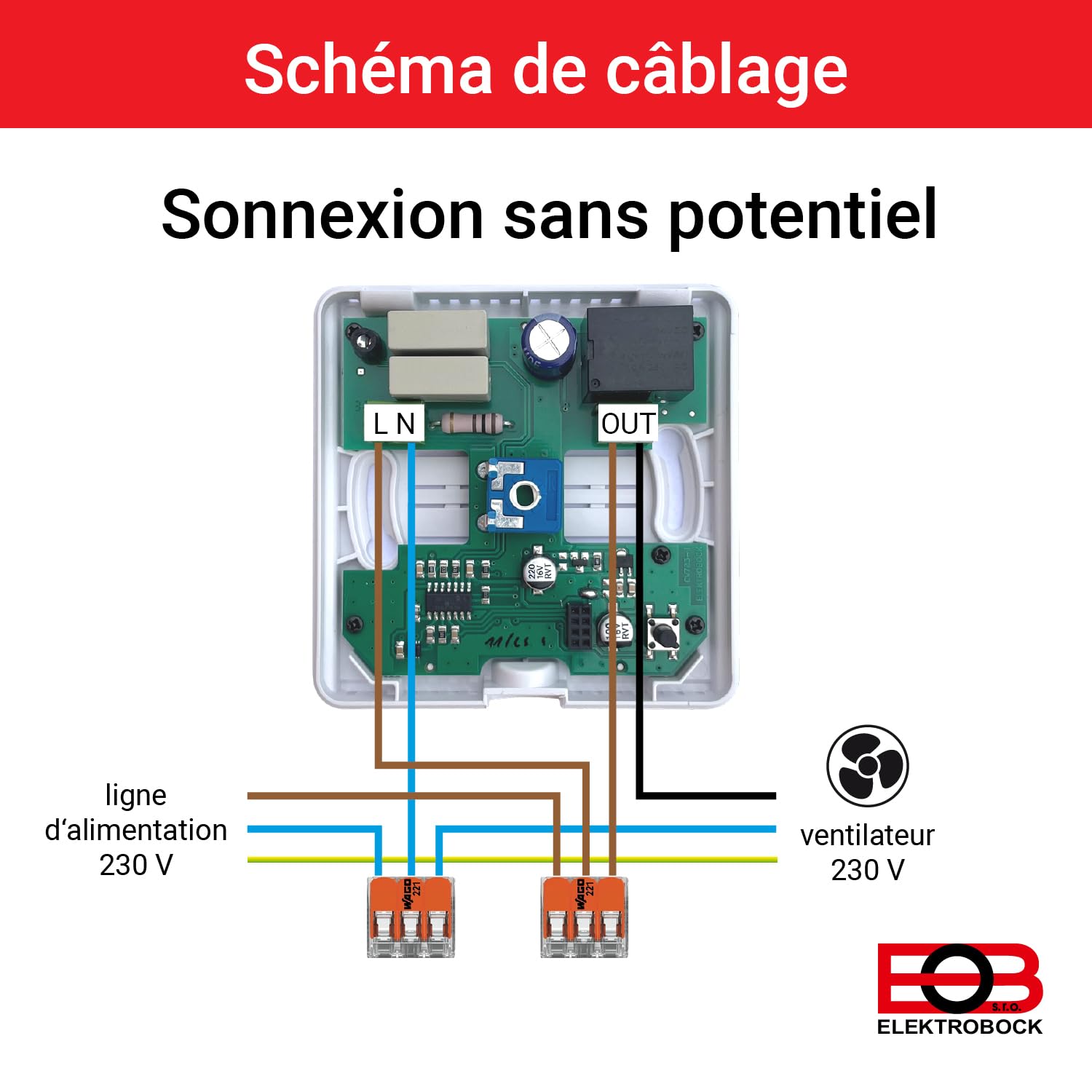 ELEKTROBOCK SN130 sonde d'humidité commande automatique ventilateurs salle de bain