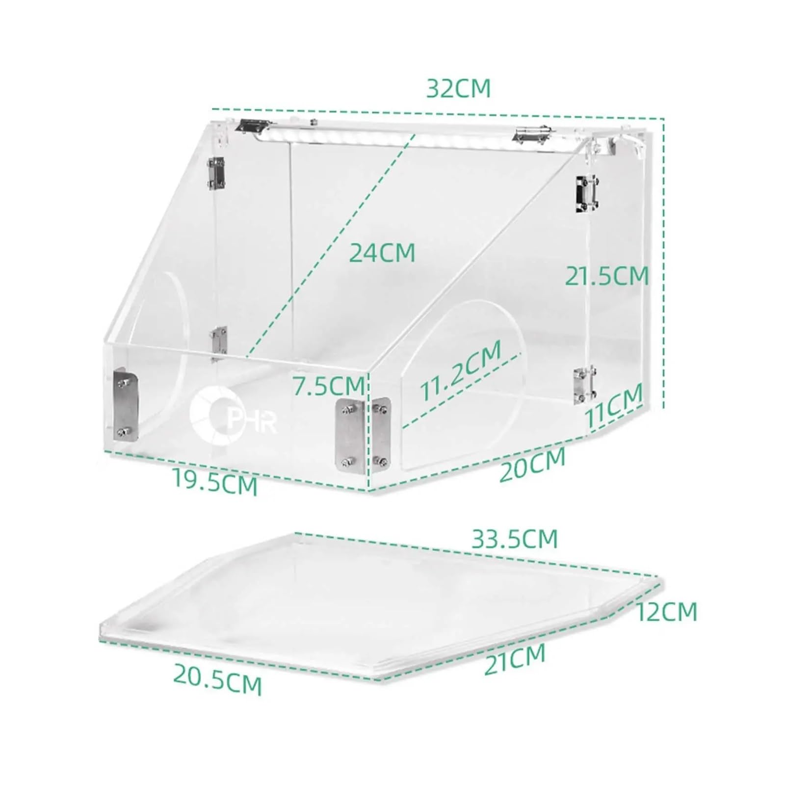 アクリル研磨ダストボックス、彫刻サンディング研磨用研磨作業ボックス （Amazon | グラインディングダストボックス  彫刻、サンディング、研磨、アクリル研削ダストボックス用の研磨作業ボックス | 刃物研磨機アクセサリ）
