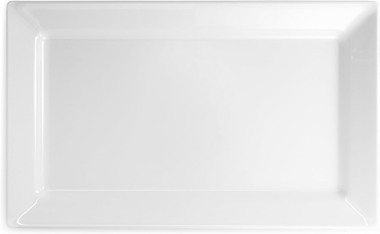Q Squared Diamond White BPA-Free Melamine Large Rectangle Platter, 17-1/4 by 10-1/2, White