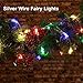 JosMega 2 Pack Solar Powered Fairy String Lights Outdoor Waterproof 8 Modes Twinkle Christmas Decorations Lights, Each 33ft-100LED, 40ft-120LED, 66ft-200LED, 80ft-240LED, (Multicolor, 33)