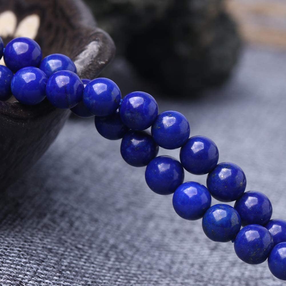 Mala bransoletka, 108 z koralików buddyjski tybetański Lapis Lazuli medytacja naturalny kryształ modlitwa naszyjnik biżuteria 5MM,Drewniane koraliki
