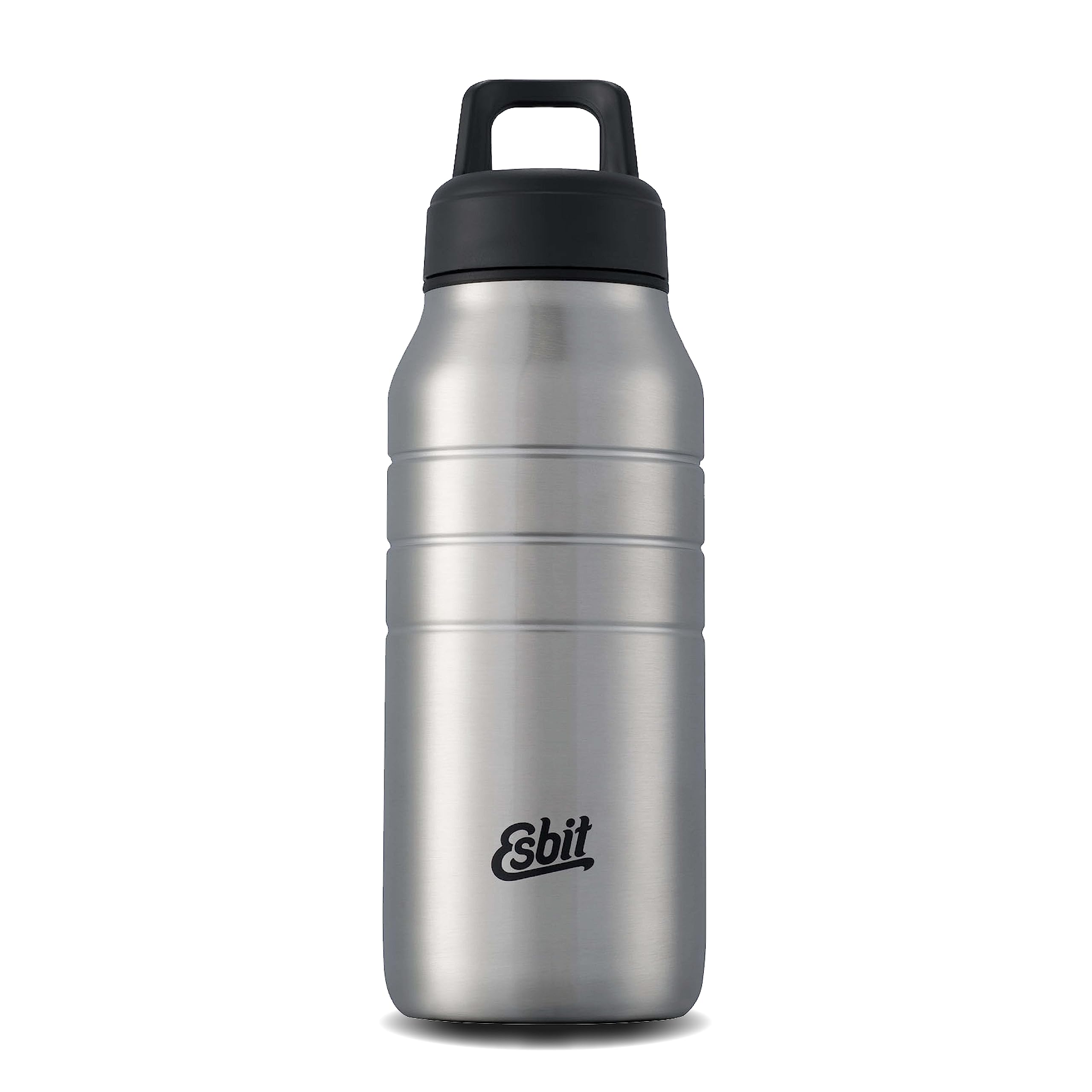 Esbit Unisex Silber Trinkflasche Majoris - Edelstahl Trinkflasche Mit Praktischem Loop Verschluss - 480 Ml In Edelstahl