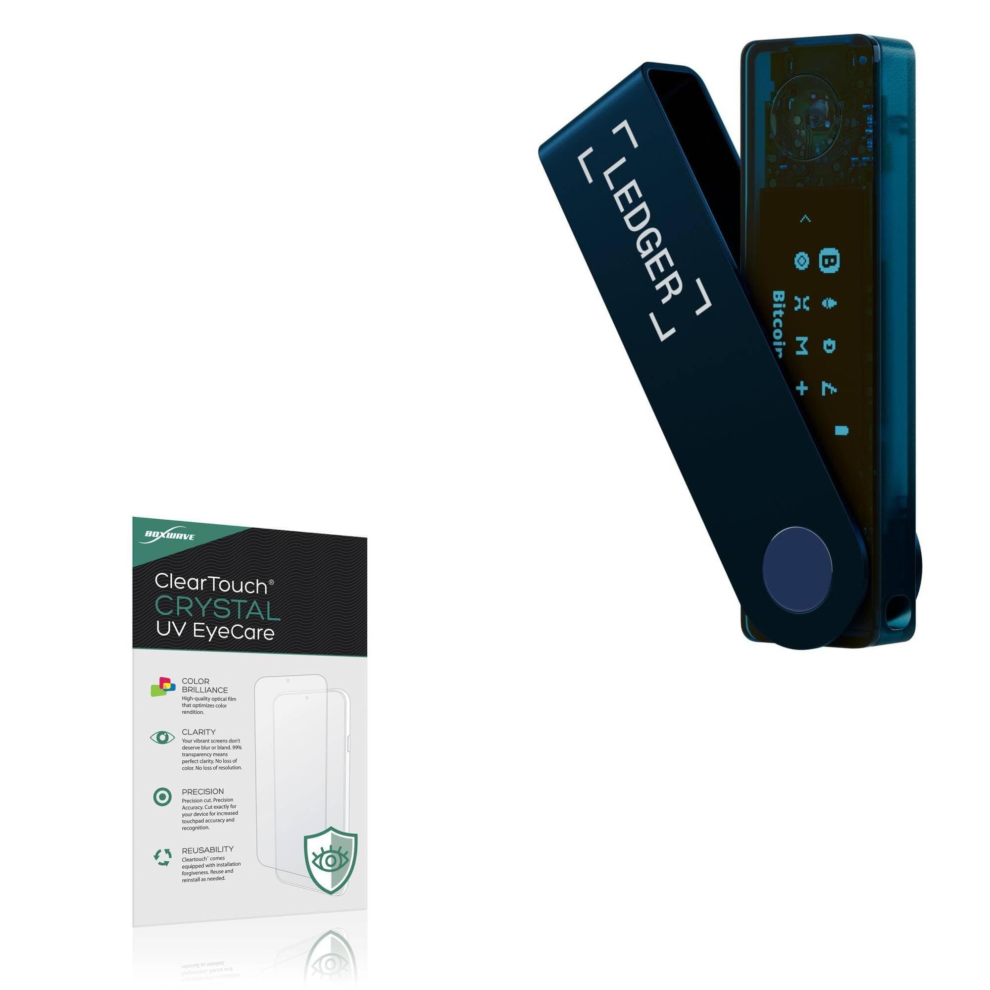 BoxWave Screen Protector Compatible With Ledger Nano X - ClearTouch Crystal Anti-UV EyeCare (2-Pack), Filters out Harmful Blue Light Reduce Fatigue