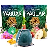 Set fruitige & Kruidenmate-thee met accessoires | Set van 2 Mate Tee | Yaguar | Mint, Lapacho, Zi...