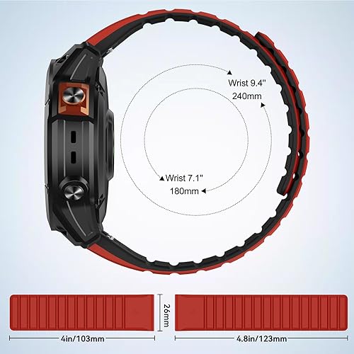 Miniatura 6 de ISABAKE Compatible con Fenix 6X7X Band, banda magnética de silicona de 1.024 in para relojes inteligentes Fenix 5XFenix 5X PlusFenix 3Fenix 6X