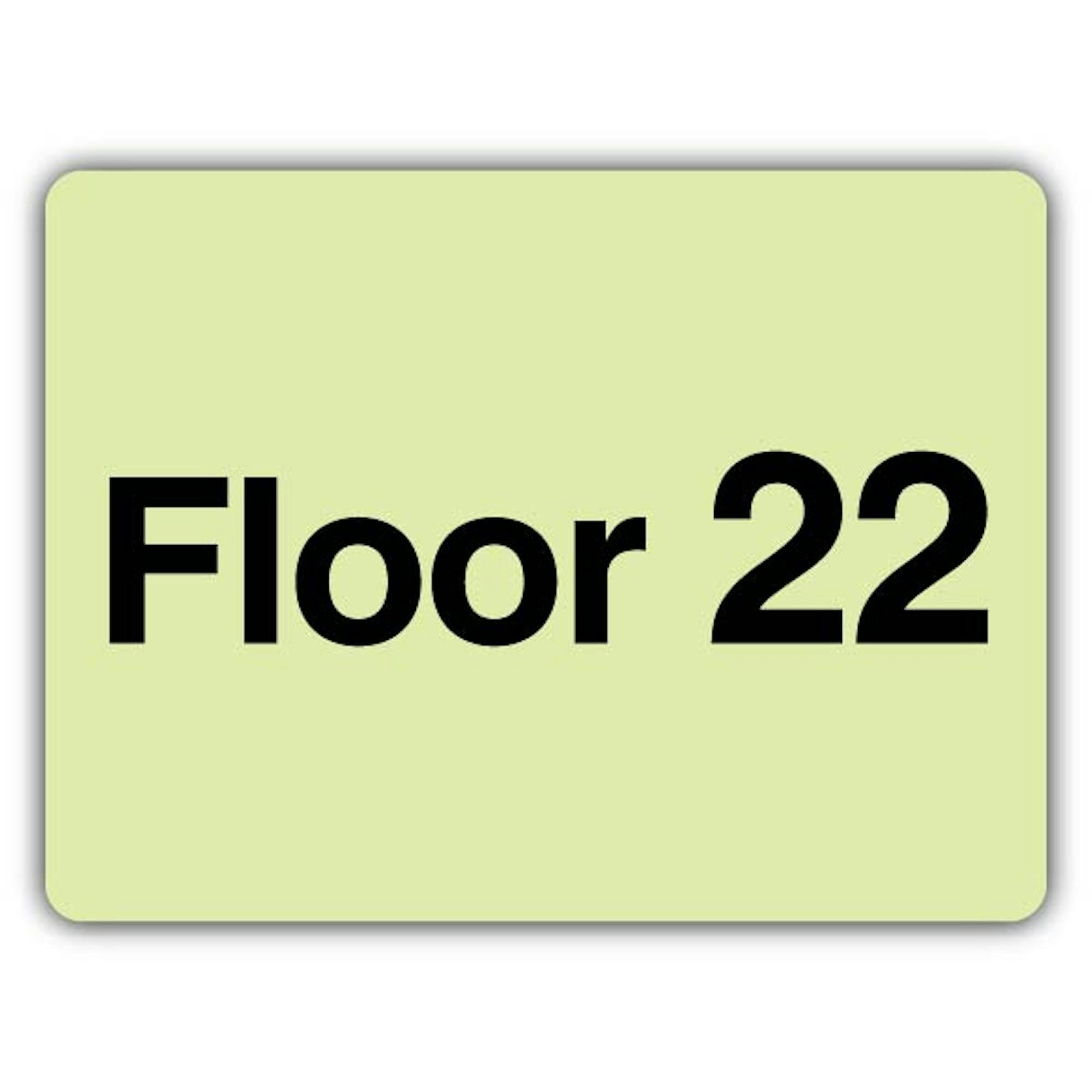 V Safety Floor 22 Sign – 400 x 300 mm – vinile triplo bagliore