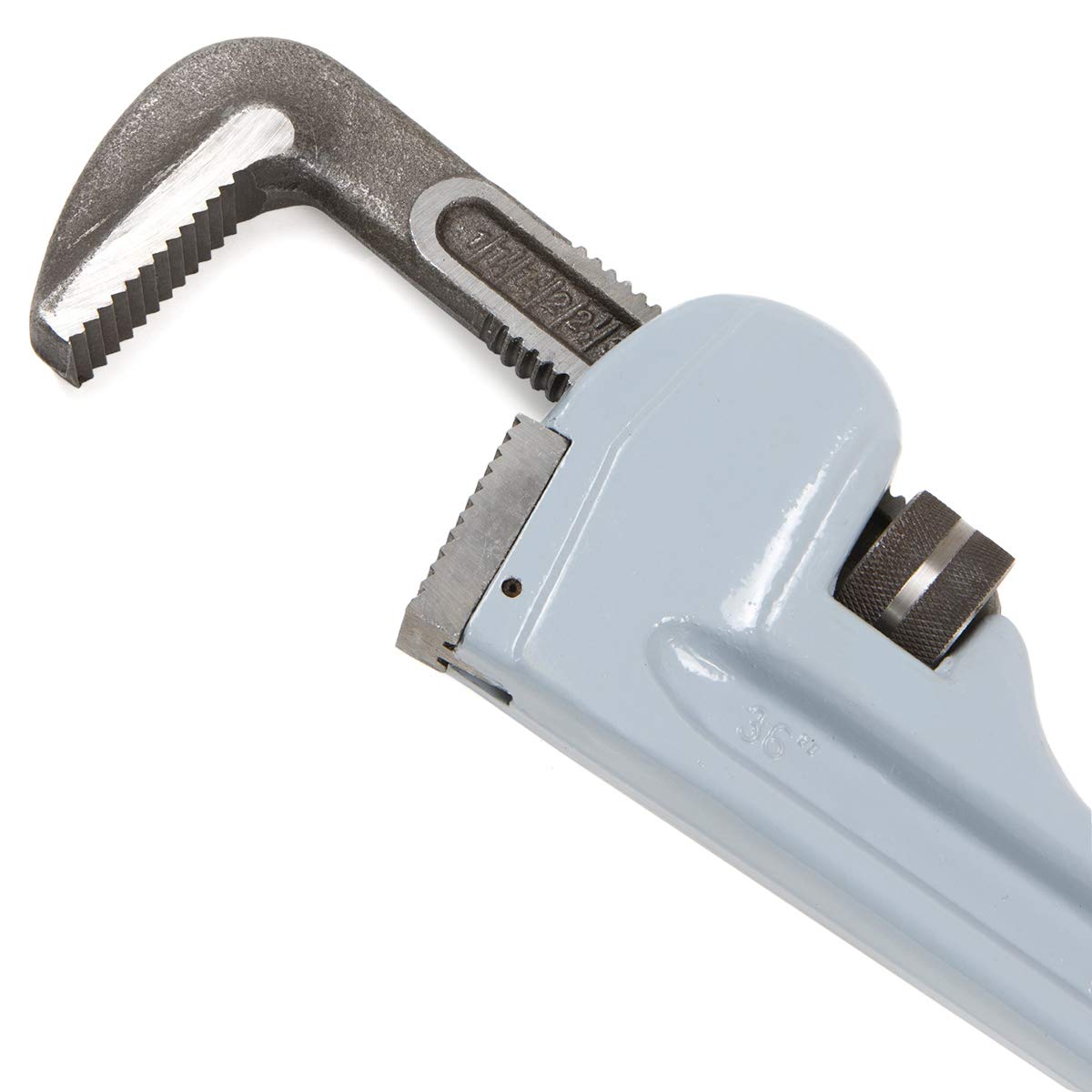 Llave de tubo recta de aluminio Stark de 36 pulgadas, llave de fontanería ajustable con mandíbula antiadherente Tuerca de ajuste