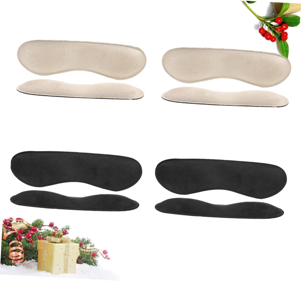12pairs Self-Adhesive Heel Grips High Heel Back Pads for Foot Care Non- Cushion Stickers Thicken Lengthen for Loose Shoes Prevent Blisters Rubbing Black Skin Color