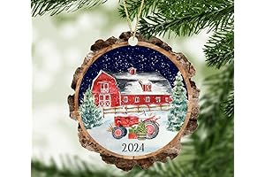 Red Barn Christmas Ornaments