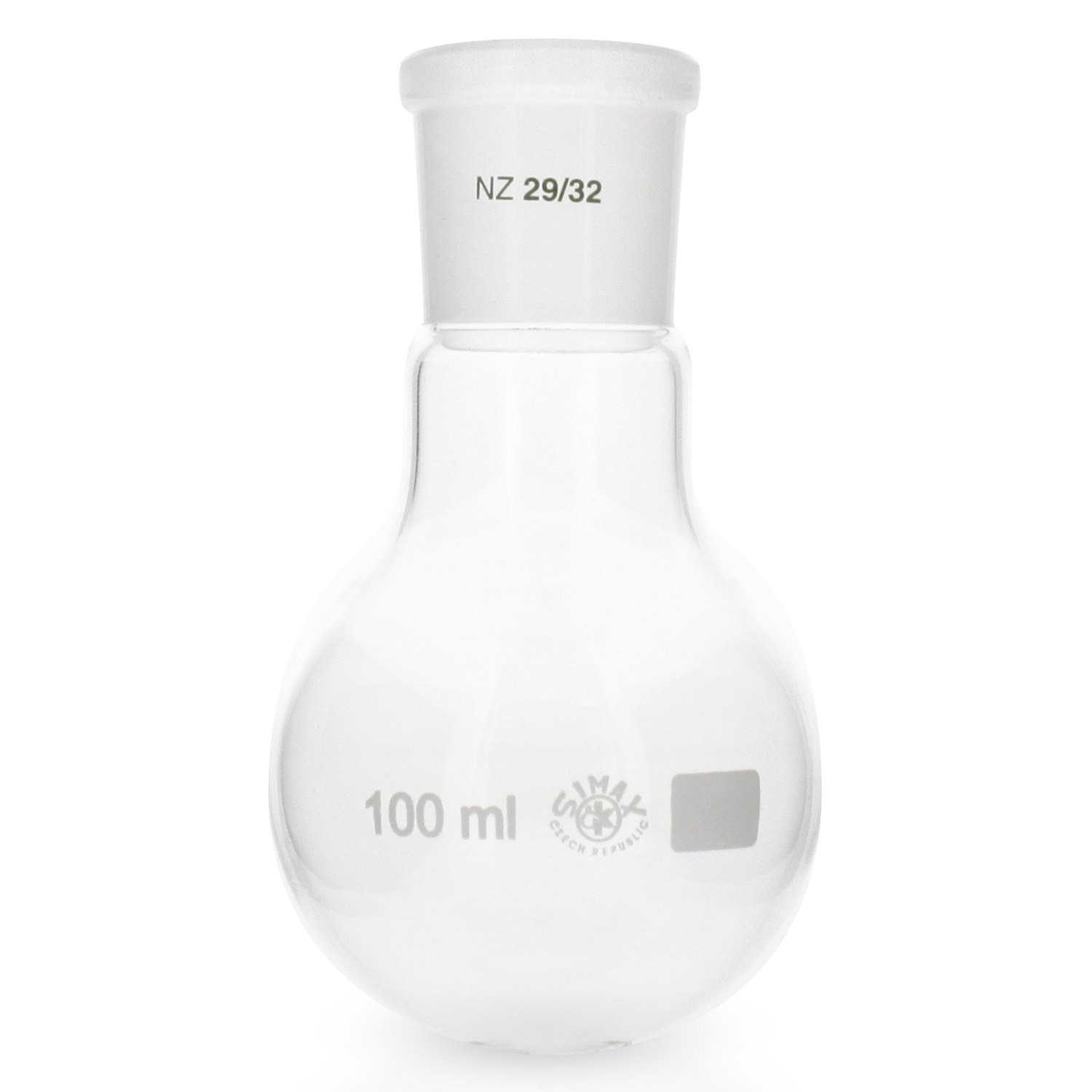 10x Rundkolben 100ml mit Normschliff 29/32 aus hitzefestem Borosilikatglas 3.3 (Laborglas)