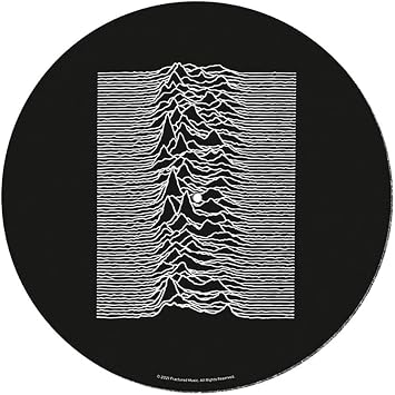 Joy Division Turntable Record Slip Mat for Mixing, DJ Scratching and Home Listening Unknown Pleasures Design - Official Merchandise, Black