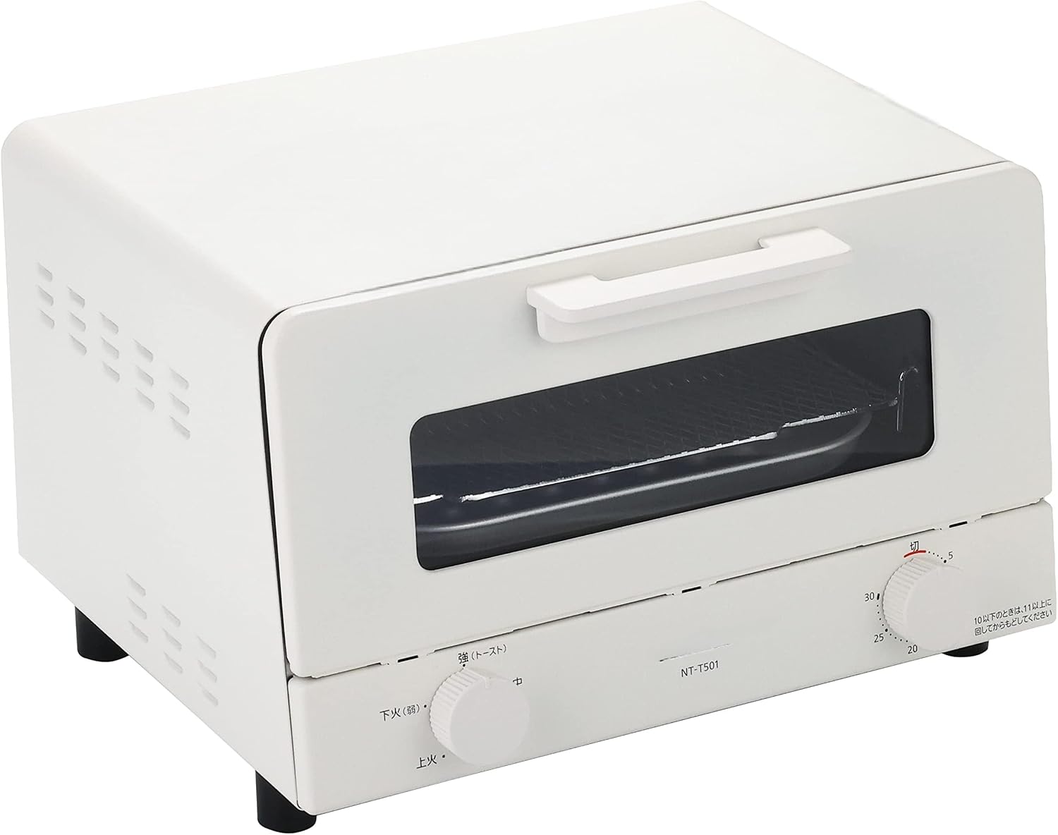 オーブントースター 4枚焼き対応 30分タイマー搭載 ホワイト NT-T501-W 0013 【プレミアム】