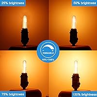 Vista 3 de GOOTHY Paquete de 12 bombillas LED T13 de repuesto, bombillas LED E12 impermeables de 0.6W para luces de cadena de patio al aire libre S14 G40 C7