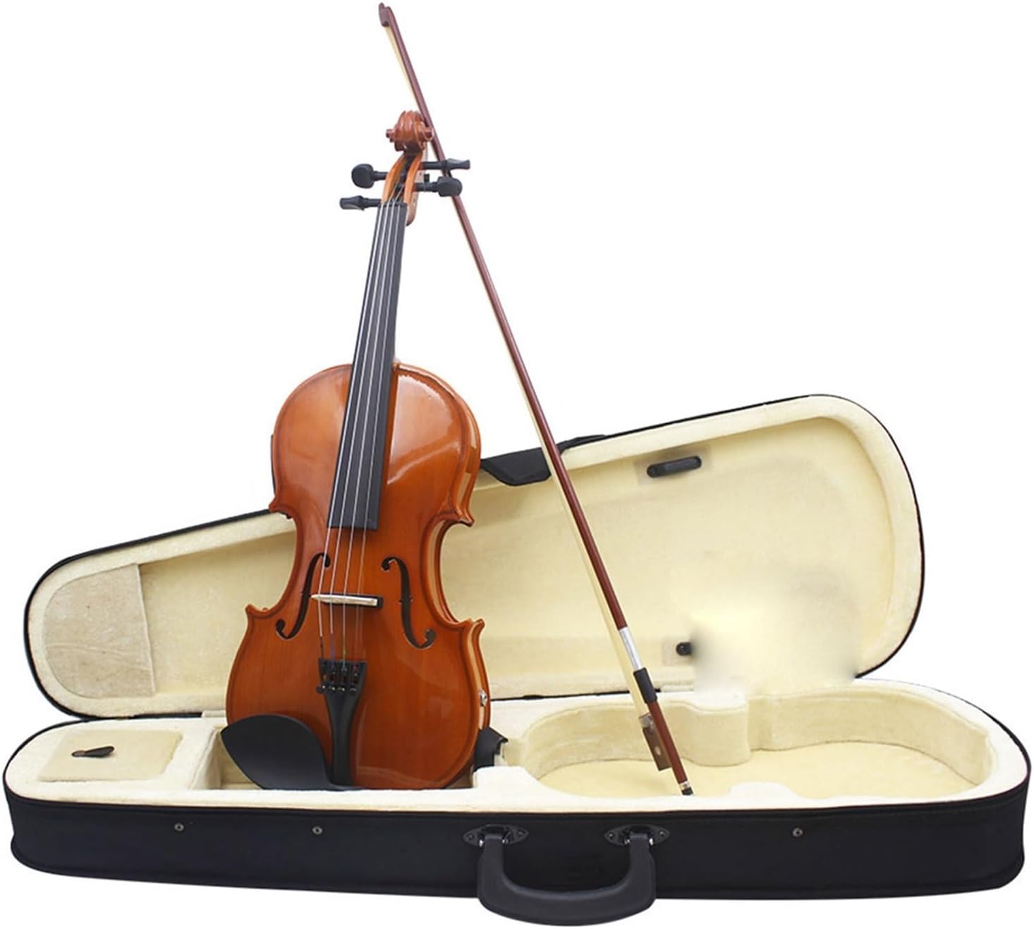 Electro Acoustic Solid Wood EQ Violin An Instrument For Adult Beginners With A Beautiful Tone(Natural)