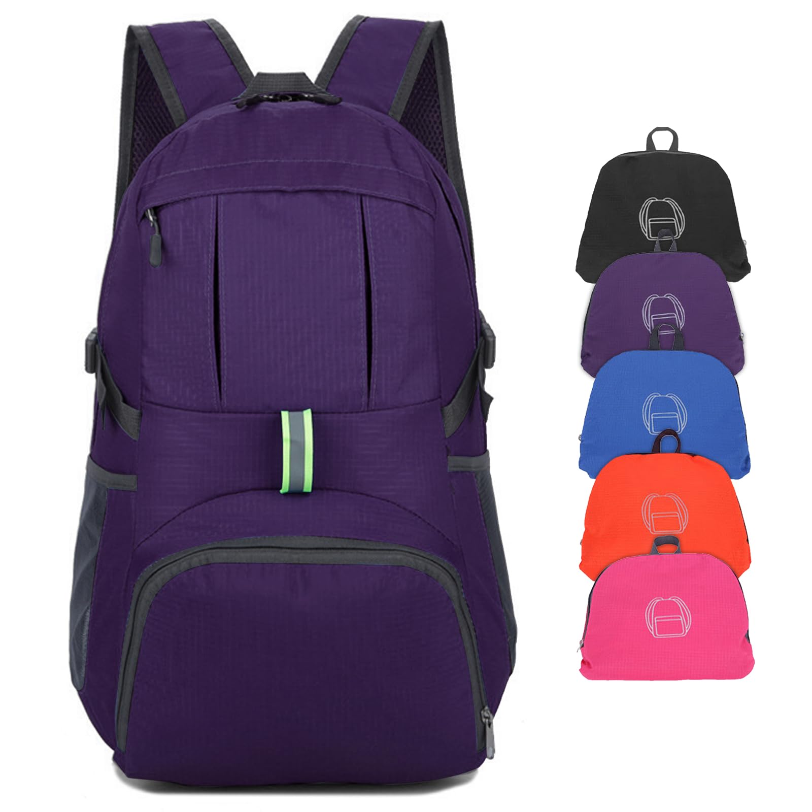 YoollyLightweight Foldable Backpack, Waterproof Packable Backpack for Men Women Kids, Durable Hiking Rucksack for School, Outdoor Sports, Travelling, Camping Biking Walking