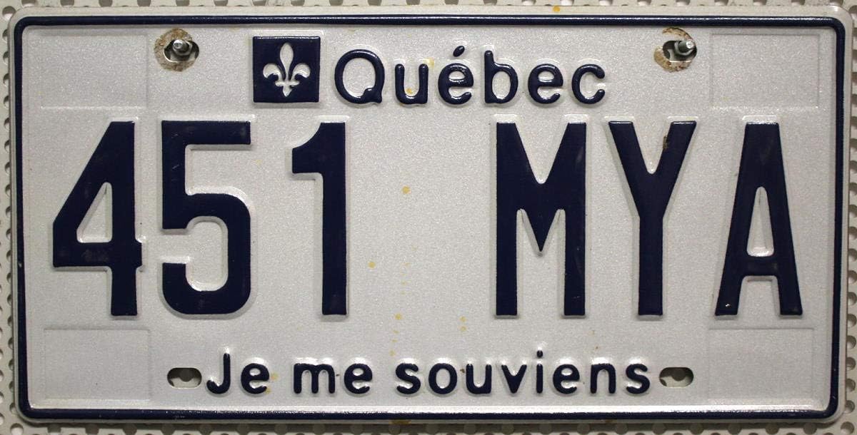 Canada Quebec Plaque D Immatriculation Auto Plaque En Amerique Du Nord Canada Amazon Fr Cuisine Et Maison