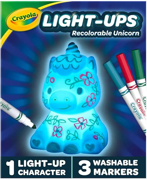 Crayola Light Ups - Unicorn, Reusable Holiday Craft, Glow In The Dark, Unicorn Gift for Kids, Decoration Craft, Toys & Gifts for Kids