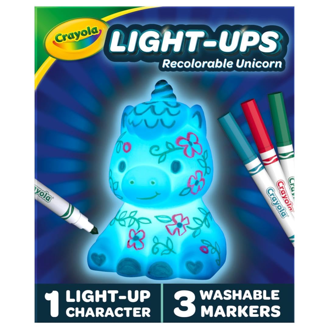 CrayolaLight Ups - Unicorn, Reusable Holiday Craft, Glow In The Dark, Unicorn Gift for Kids, Decoration Craft, Toys & Gifts for Kids