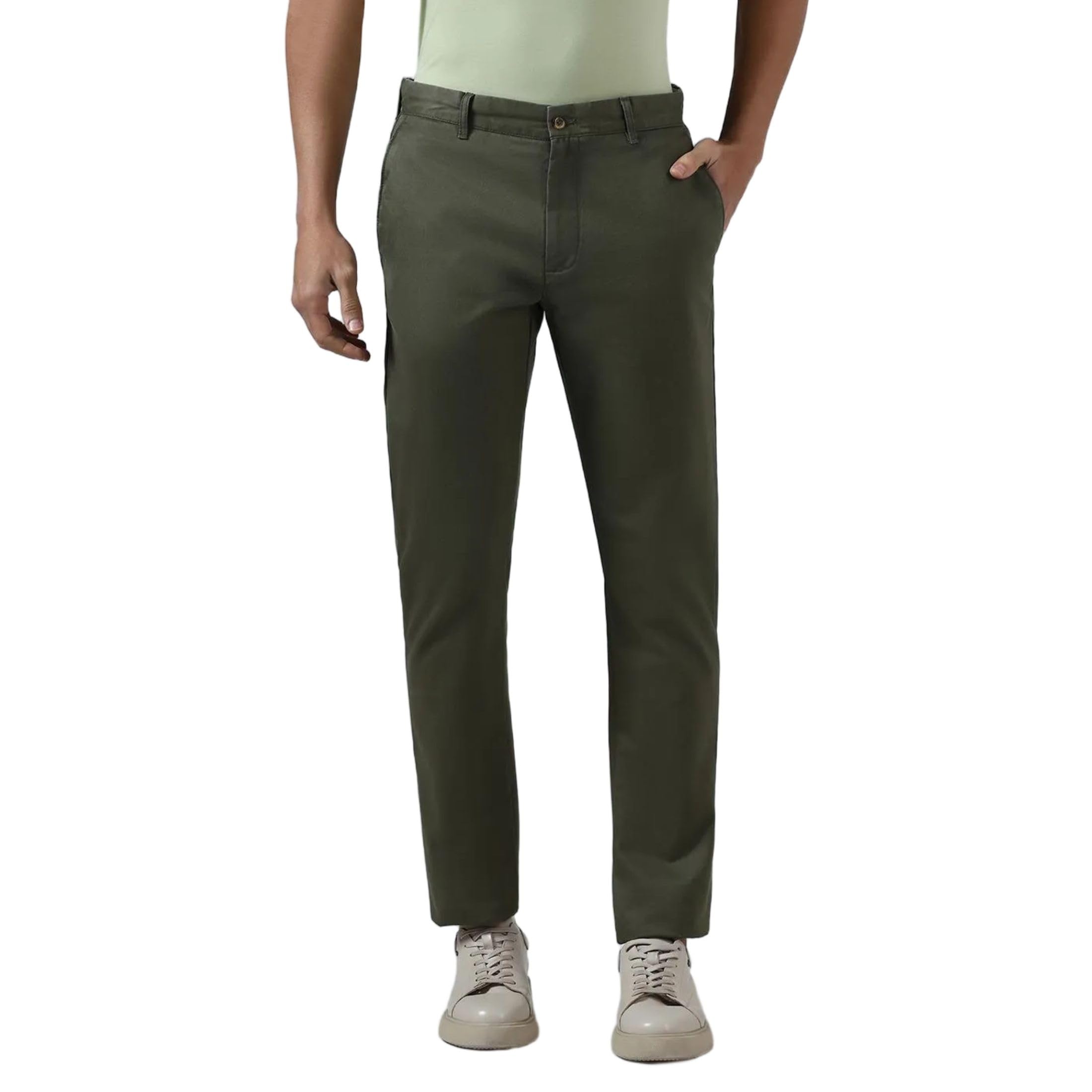 blackberrys Men's Cotton Solid Slim Fit Formal Trousers-picture-16