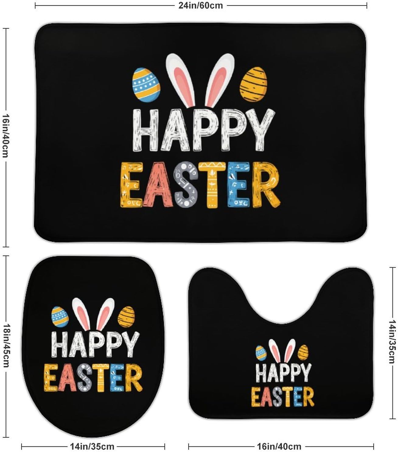 Happy Easter and Bunny Boys Girls Short Sleeve Shirts Graphic T-Shirts Crewneck Casual Printed Tee