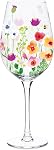 Abbott Collection Bee Verre à vin de jardin pour tous les jours, clair/multicolore, 14oz, 9.5"H