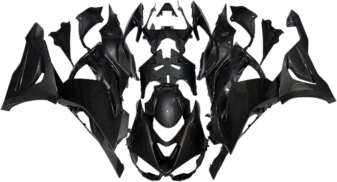 Motorcycle Injection Carbon Fiber Effect ABS Plastic Fairing Kit Fit for 2024 2025 Kawasaki Ninja ZX6R 636 Full Fairings ZX-6R ZX636 24 25 Bodywork Body Frame Body Kit