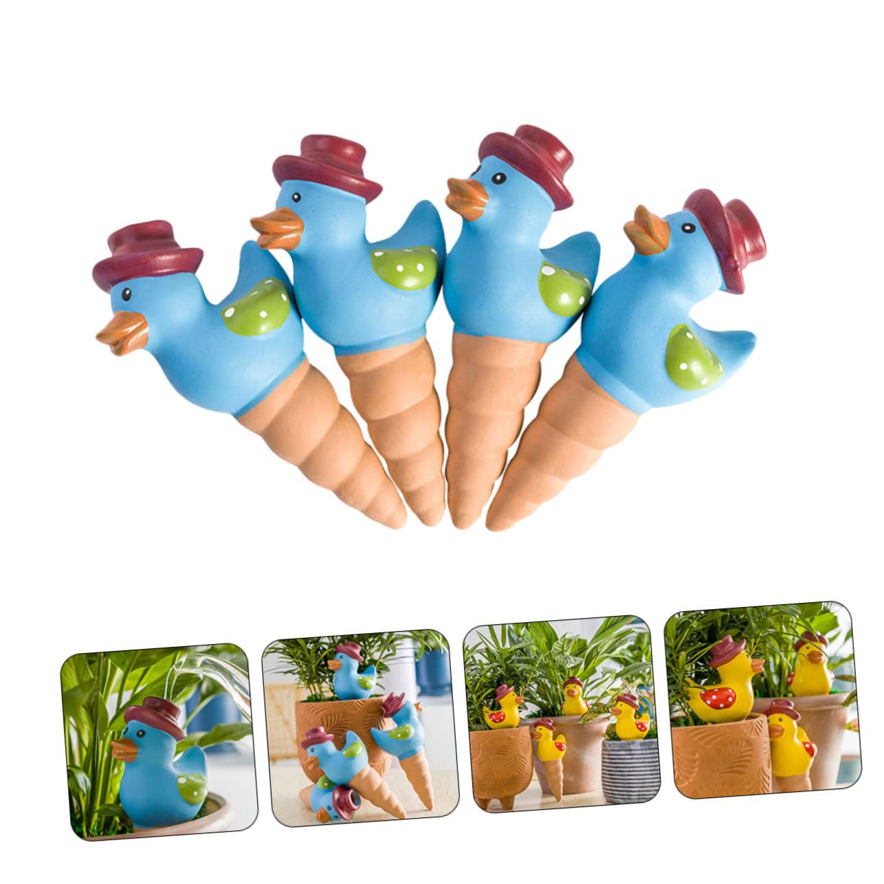 4 szt. Podlewacz do roślin Rośliny domowe Narzędzia ceramiczne Kolce do podlewania kwiatów Doniczkowe Kolce do podlewania Urządzenia do podlewania roślin Ceramiczne narzędzia do podlewania roślin Kolc