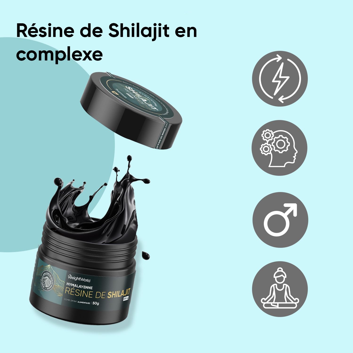 Duo - Ashwagandha Bio avec Piperine en Gélules & Résine de Shilajit 50g | Pack Duo - Ashwagandha & Shilajit