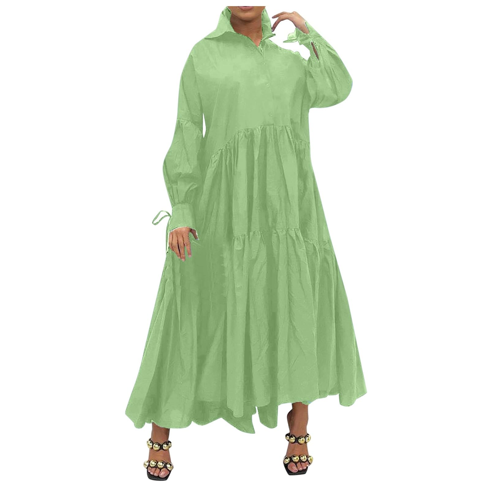 Traje de Vestido Largo Elegante para Mujer con Detalles de Lentejuelas y Manga Larga para Eventos Nocturnos