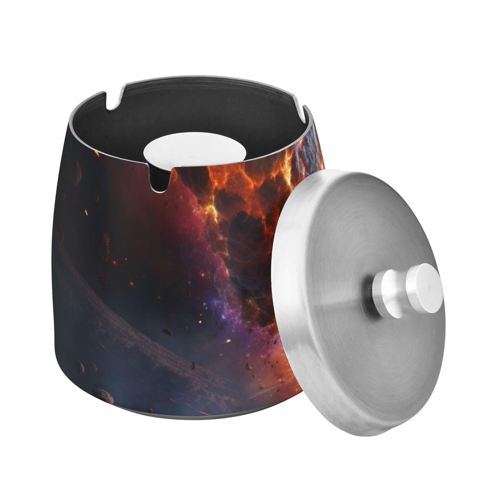 Amazon.com: PDZRMY Asteroid Space Explosion Ashtray with Lid for