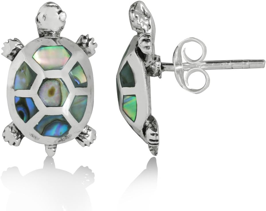 Silvershake 925 Sterling Silver Turtle Post Earrings