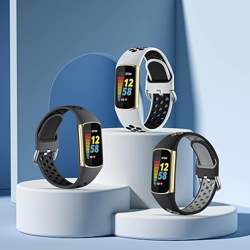 Miniatura 4 de Maledan Compatible con Fitbit Charge 5 correas para hombres y mujeres, correa deportiva de silicona suave para Charge 5, accesorios de reloj,