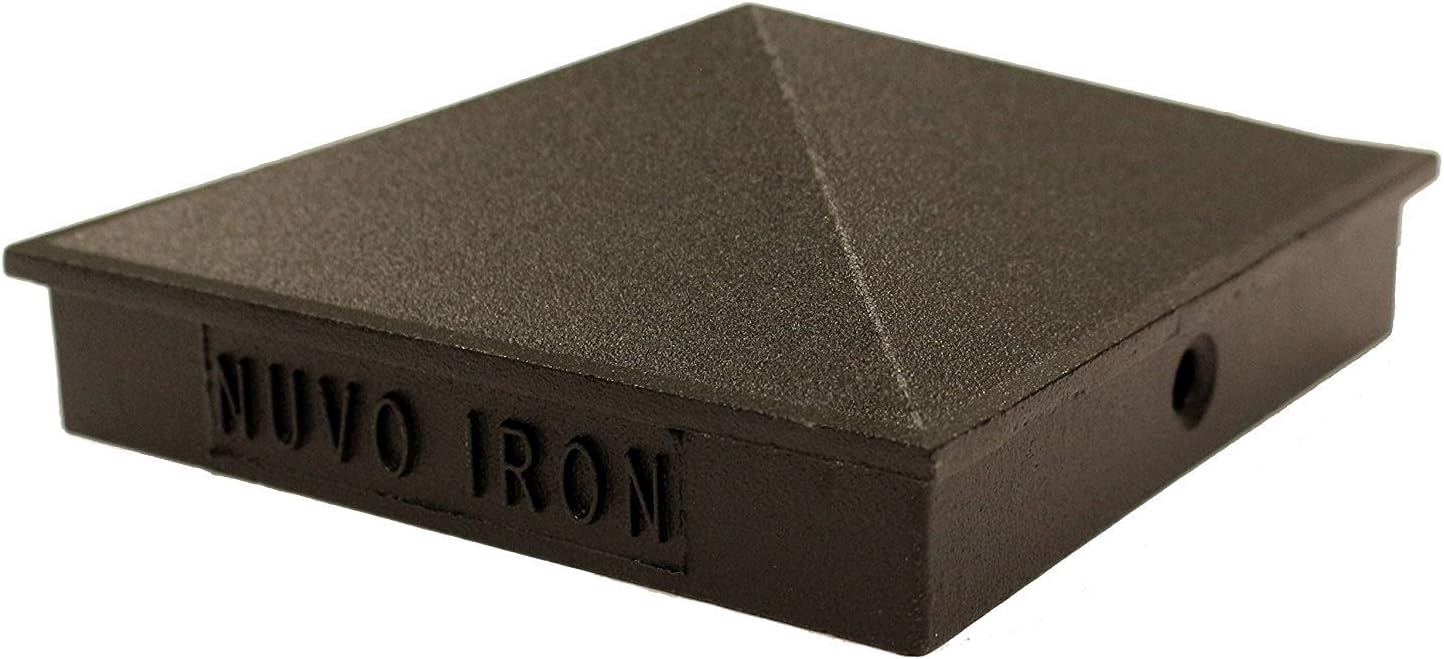 Nuvo Iron PCP02 3 1/2" Pyramid Post Cap, 3-1/2 x 3-1/2 inch, Black