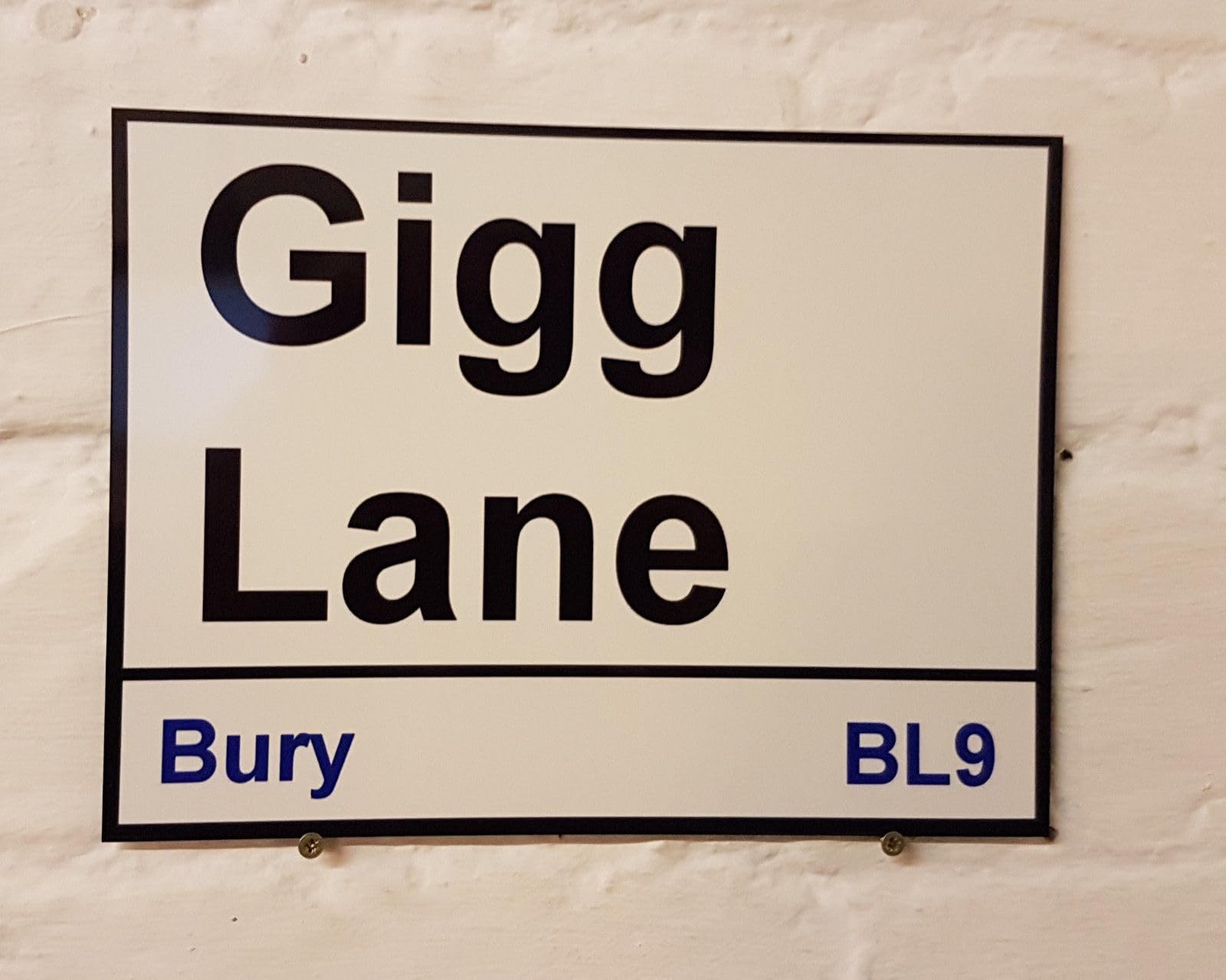 Yelacecca Tin Sign A37429 New Metal Street Sign Bury Fc Gigg Lane Metal Street Sign Ground 8X12 Inches