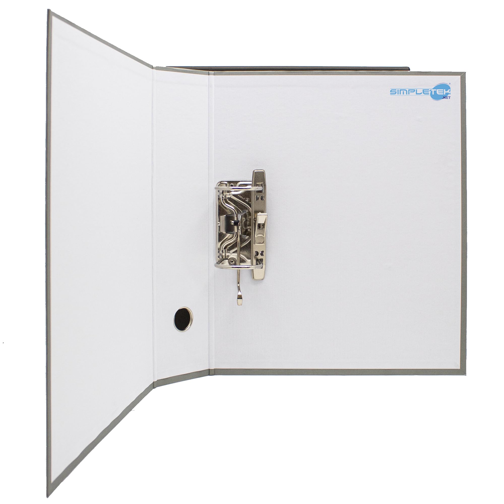 SIMPLETEK - 12x Raccoglitore ad Anelli per Buste e Documenti Grigio Nero Registratore Protocollo 0201150 P.GR (12 pezzi)
