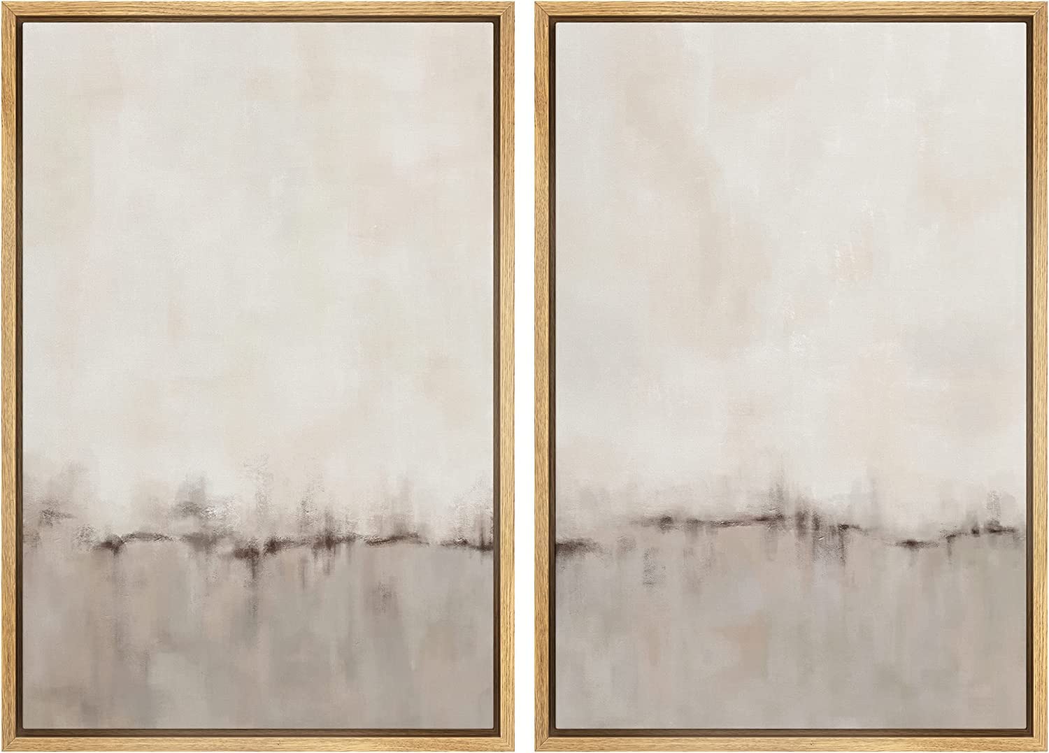 SIGNFORD Framed Canvas Print Wall Art Grunge Gold Flying Bird Collage Nature Wilderness Illustrations Modern Art Decorative Landscape Rustic Zen Colorful for Living Room, Bedroom, Office - 16"x24" Natural — view 40