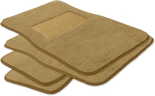 Miniatura 8 de FH Group Alfombrillas de coche  Ajuste universal combo de funda de asiento de coche pequeño, alfombrillas de piso beige protector de alfombra para