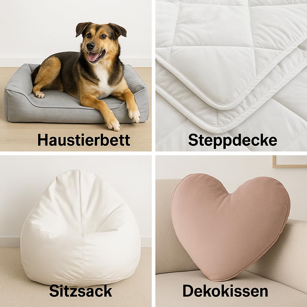 All4All Mousse de Rembourrage en Fibres Polyester siliconées - Ouate Douce et volumineuse pour Coussins, Peluches, poupées, poufs, Crochet - DIY et travaux créatifs - 4kg