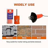 Vista 4 de Broca de rastrillo de mortero de diamante, enrutador de 4/25 pulgadas x 1 pulgada con rosca de 5/8-11 para señalar, granito, mármol, hormigón
