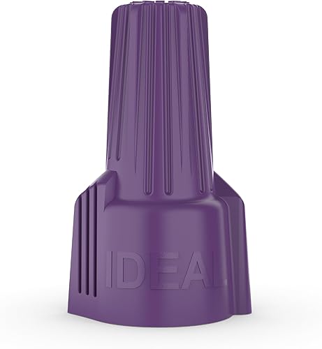 IDEAL Conector de cable eléctrico AlCu Purple (30-265), caja de 100 tuercas de alambre de aluminio a cobre con relleno antioxidante