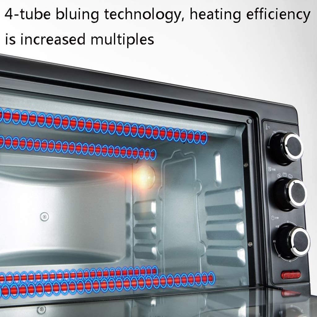 Forno da 26 Litri, tostapane da appoggio a convezione, Timer controllabile dalla Temperatura del Forno, 3 modalità di Riscaldamento, Cottura Multifunzione per Uso Domestico, Torta, Forno Ele
