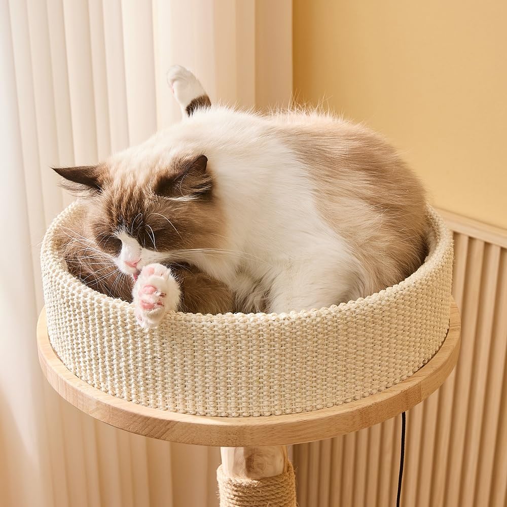 Torre para Gatos Árbol for Gatos de Gran tamaño con Marco Escalada Integrado, Cama Colgante, casa for, Juguete for Rascador(Medio)
