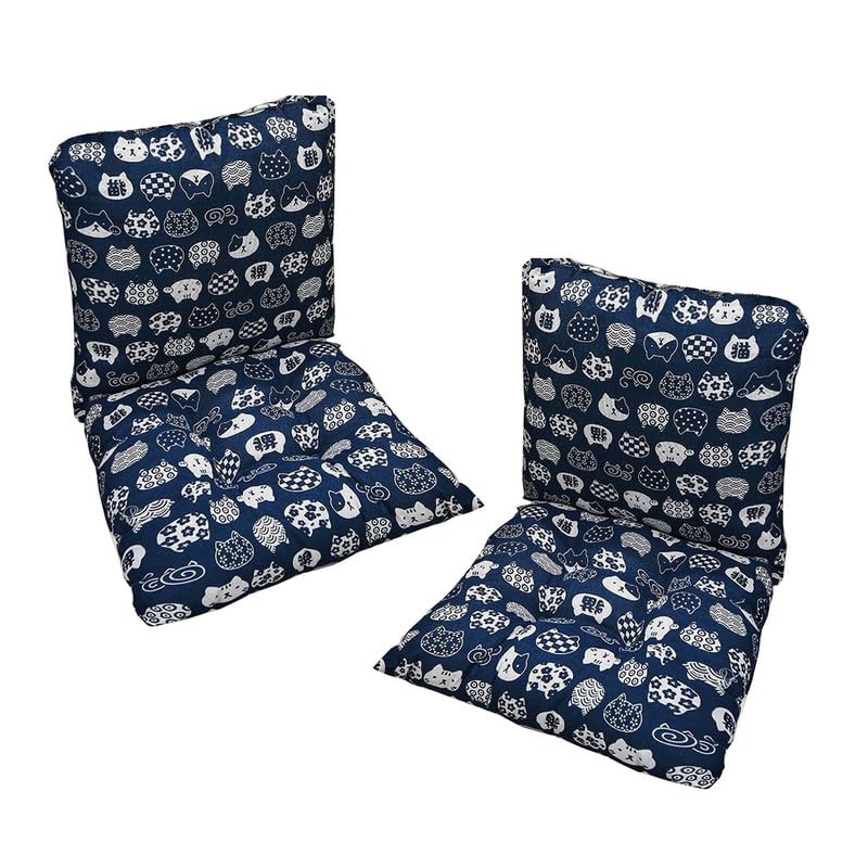 Cojines para silla con respaldo bajo pack de 2 con correas de sujeción para terraza y comedor