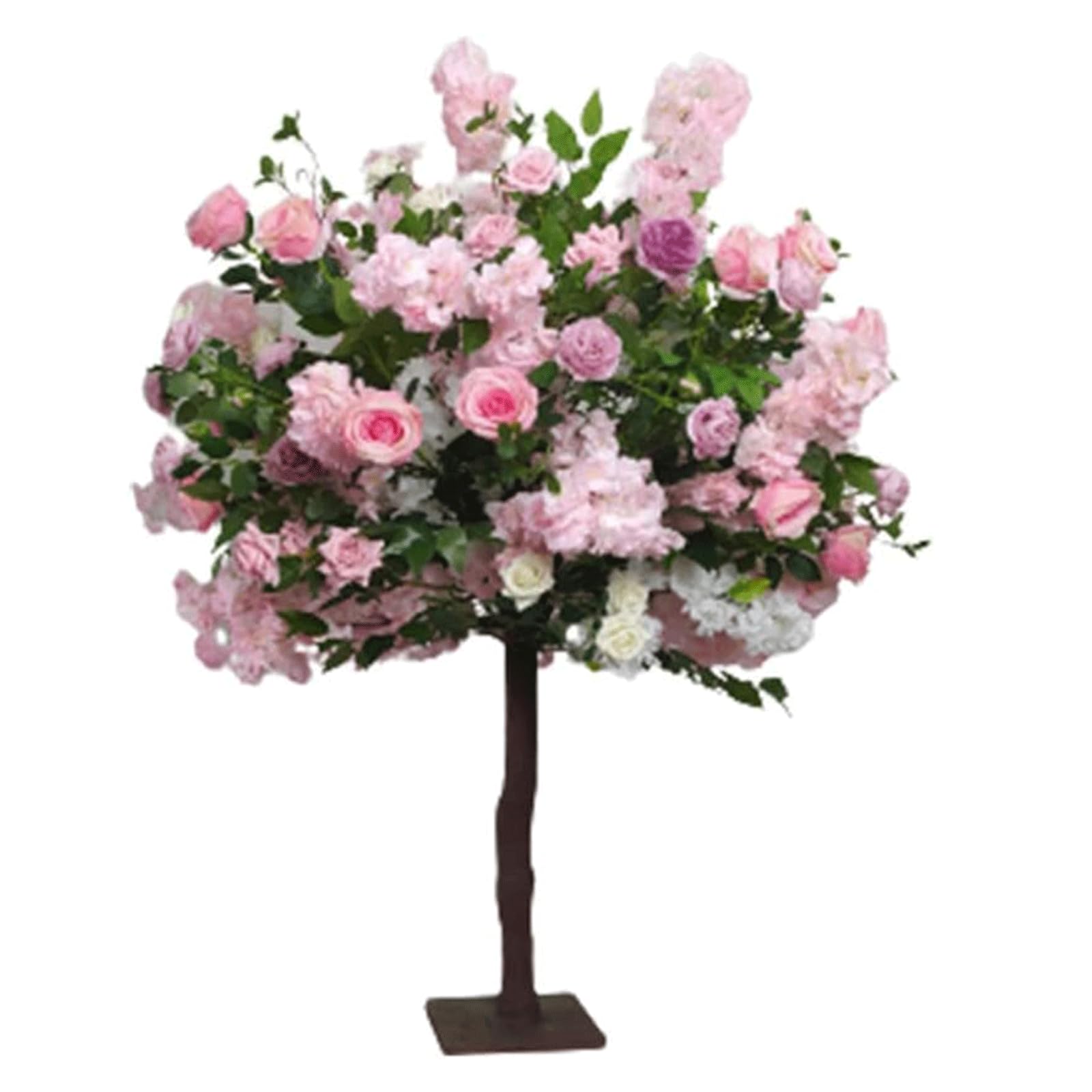 WOTZOV Fake Tree 3.9Ft Artificial Trees Simulation Cherry Rose Tree Fake Tree Wedding Ceremony Party Artificial Blossom Tree Fake Plants Decor Realistic Design