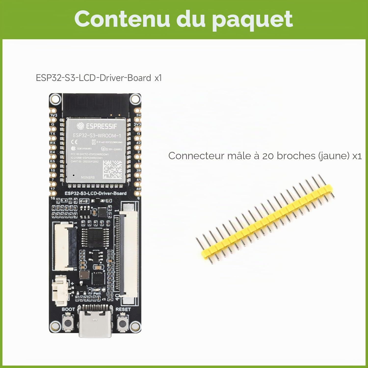 Waveshare ESP32-S3 RGB LCD Driver Board, Equipped with 32-Bit 240MHz LX7 Dual-Core Processor, 8MB PS-RAM and Flash, Wi-F & Blue-T Support, Driver Board Only