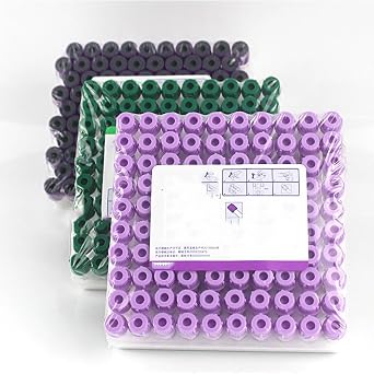 Vacuum Blood Collection Tubes, 100-Pack Disposable Test Tubes with Separating Gel and Clot Activator for Serum Separation, PRP Preparation, Phlebotomy and Lab Use(5ml Additive-free)