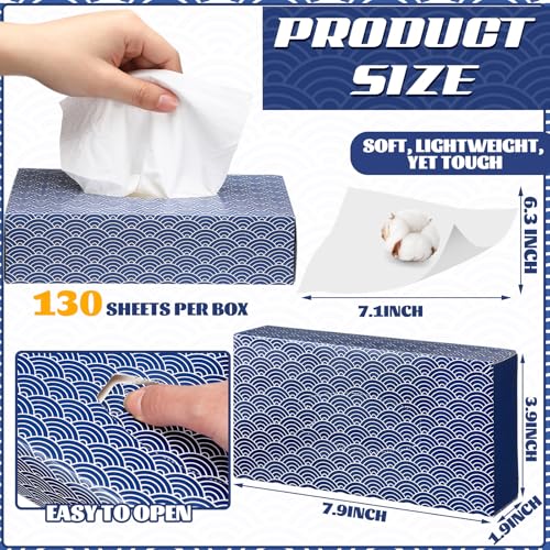 Image of Yinder 12 Packs Back to School Facial Tissue Boxes 1560 Sheets Soft Facial Tissue Bulk for Teacher Classroom School 2 Ply 130 Sheets Travel Tissues for Home Office Car Kitchen Wedding(Clouds)