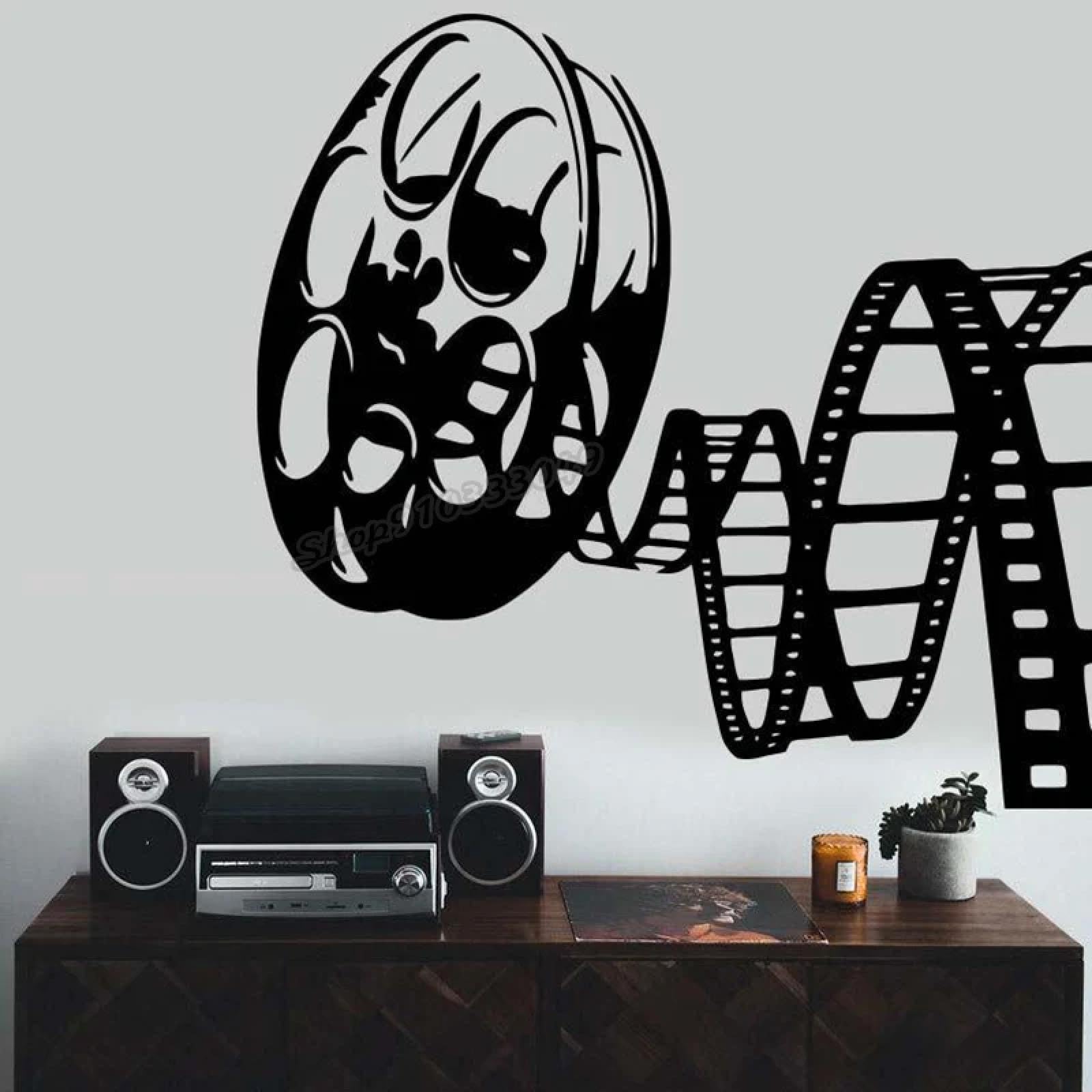 YOUOUSI Movie Theater Scene Images, Film Strips, Room wall Stickers, Movie Children's Room, Home Theater Decorative Decals