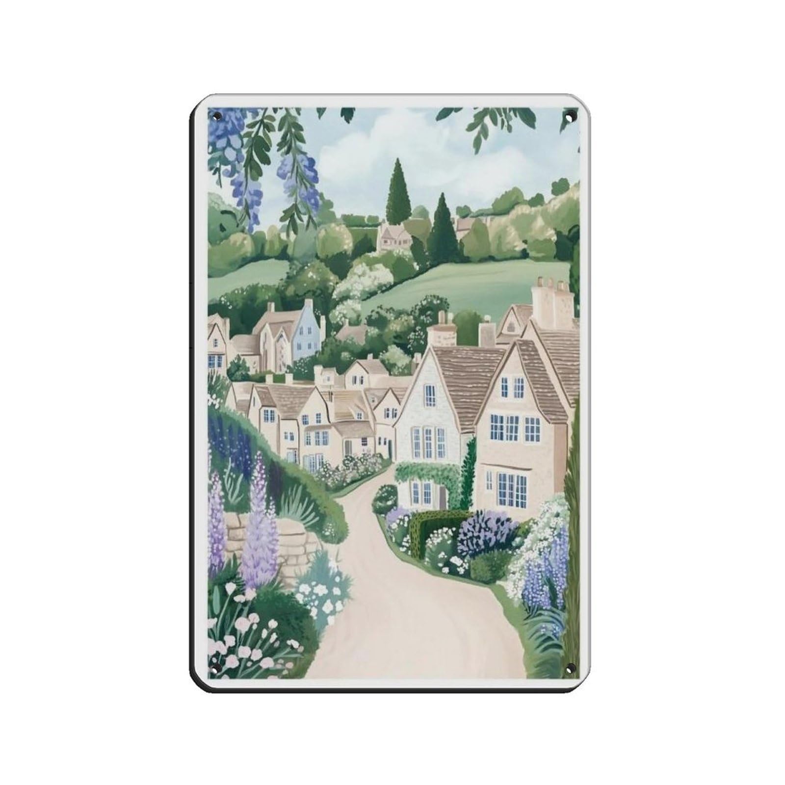 Lxwnze 20L X 30W Cm Cotswolds Poster, Cotswolds Art, Travel Poster Retro Poster Metal Tin Sign Chic Art Retro Iron Painting Bar People Cave Cafe Family Garage Poster Wall Decoration 8X12inch(20X30cm)