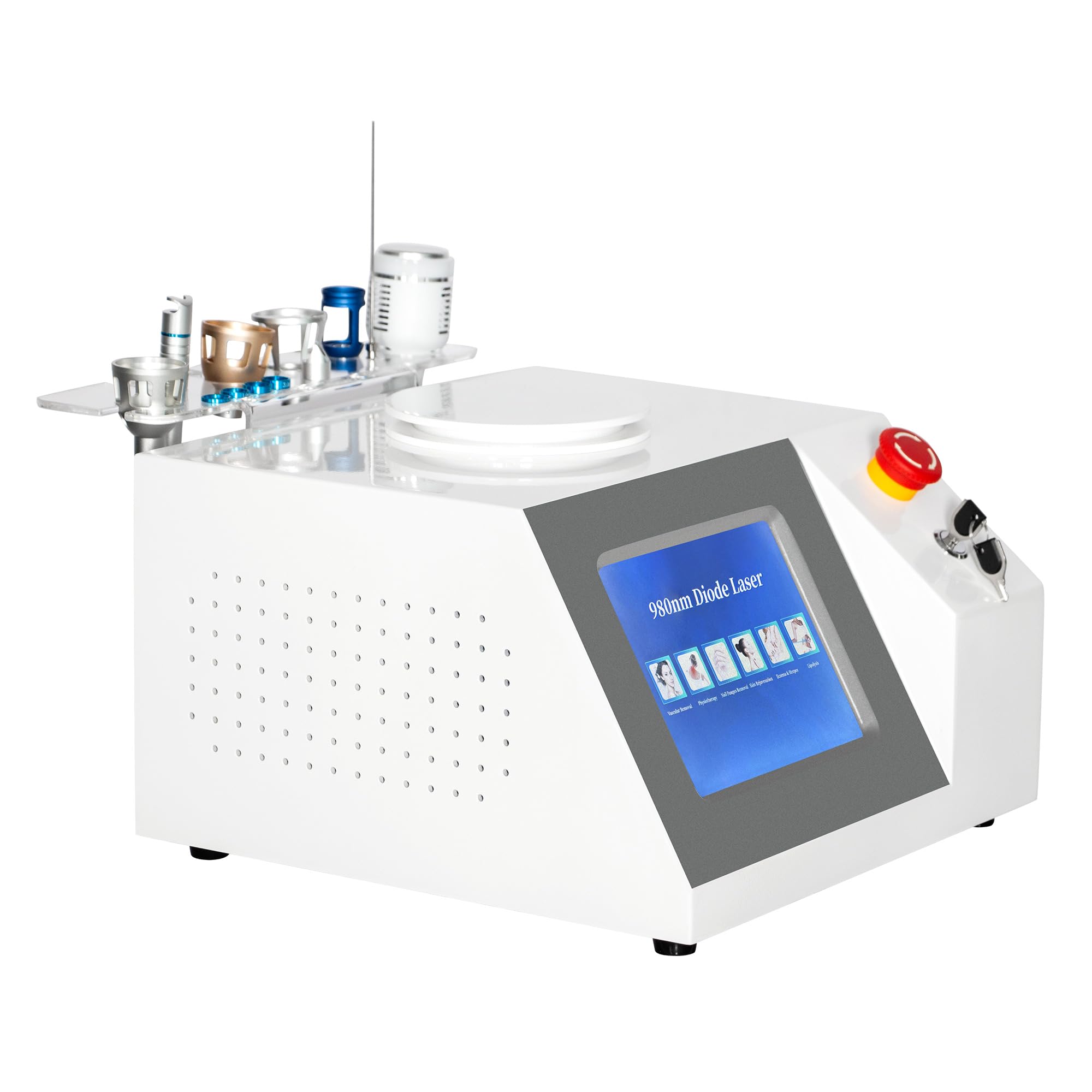 980nm Dioden-Laser Gerät – 6-in-1 Multifunktionsgerät für Haut-, Nagel- und Körperpflege mit Zubehörset